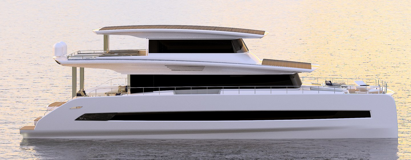 Silent 80 Tri Deck yacht CGI