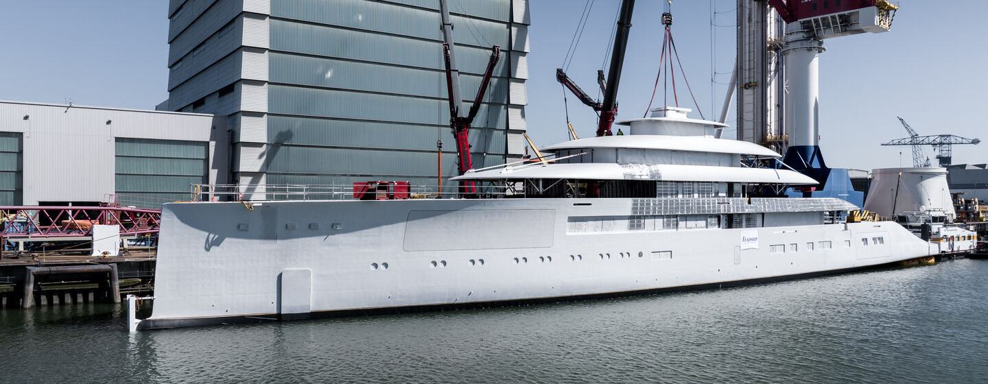 Superyacht Feadship 824 at launch