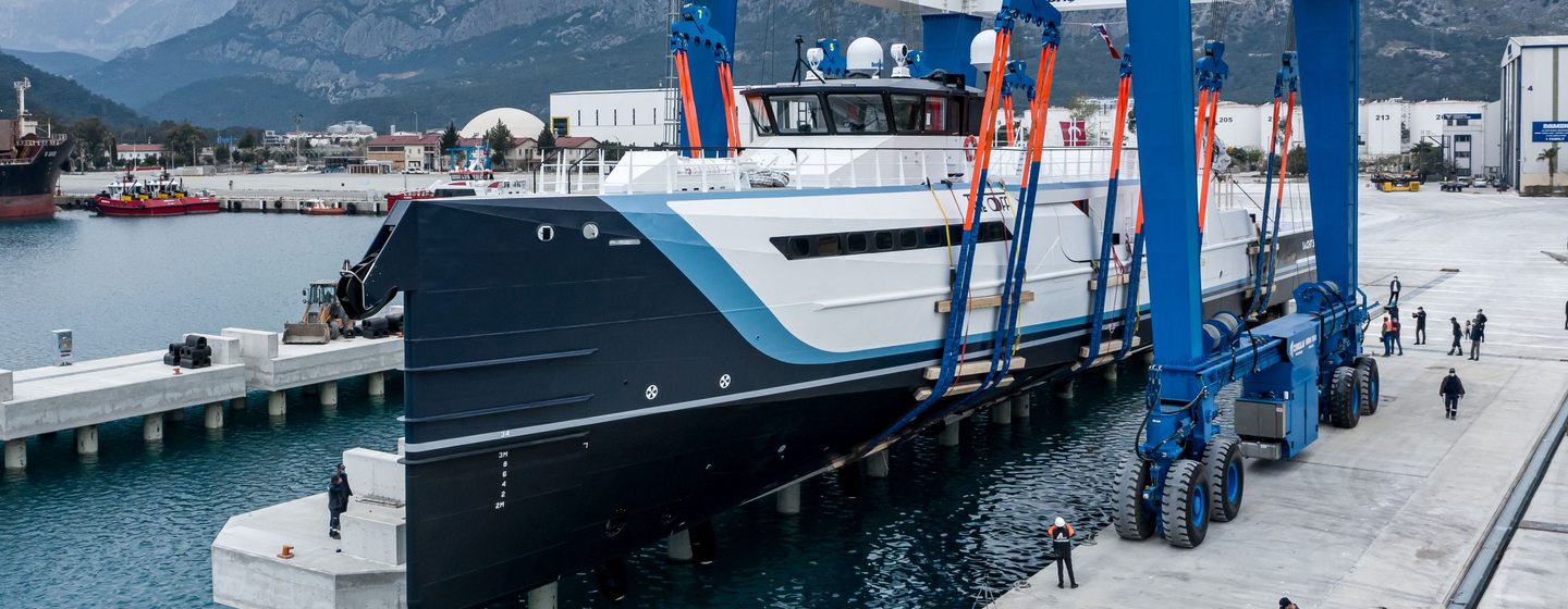 Latest Damen Yachting support yacht TIME OFF launches in Turkey photo 1