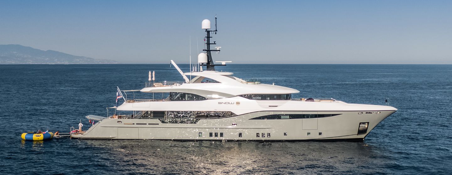 Superyacht Moonraker at anchor 