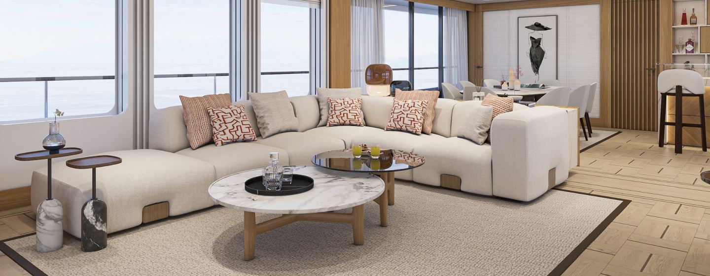 Hot Lab Numarine saloon design with neutral colours 