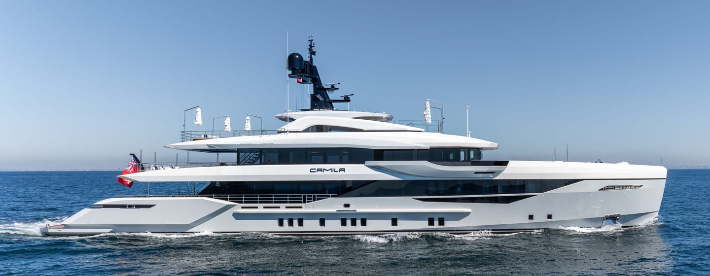 Superyacht Camila under way 