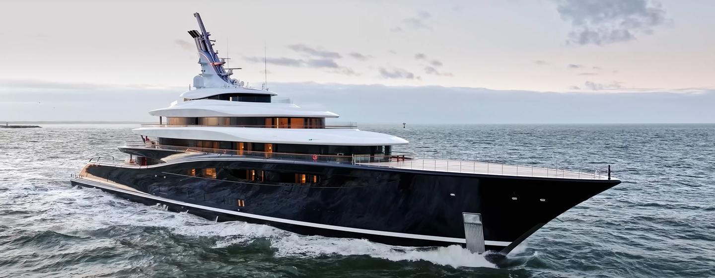 Superyacht Breakthrough under way
