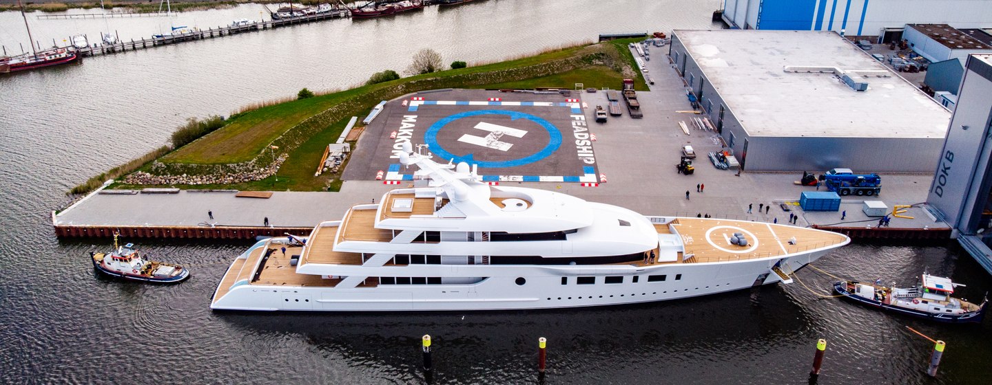 Feadship superyacht BLISS on water