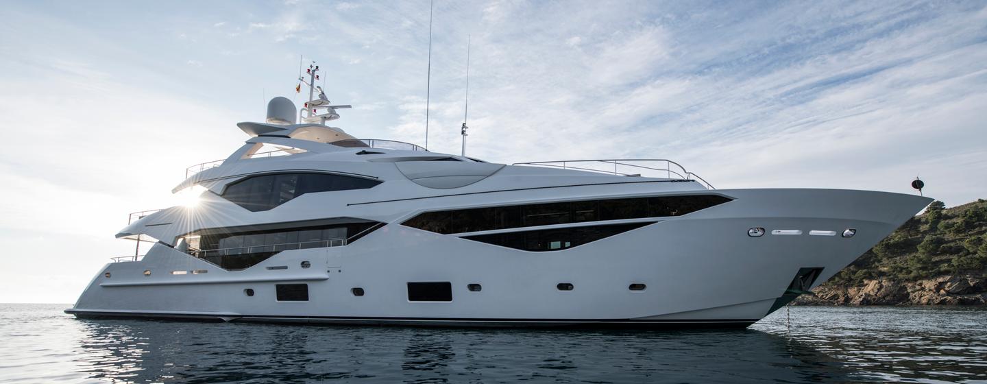 Superyacht Berco Voyager at anchor 