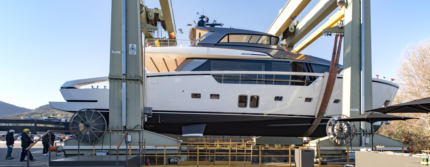 Superyacht DELLAGRAZIA being delivered