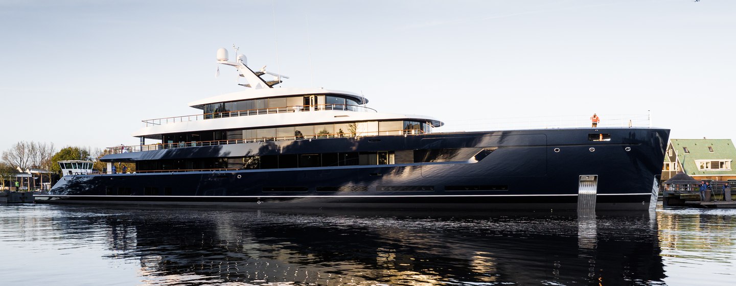 Superyacht ONE at anchor 