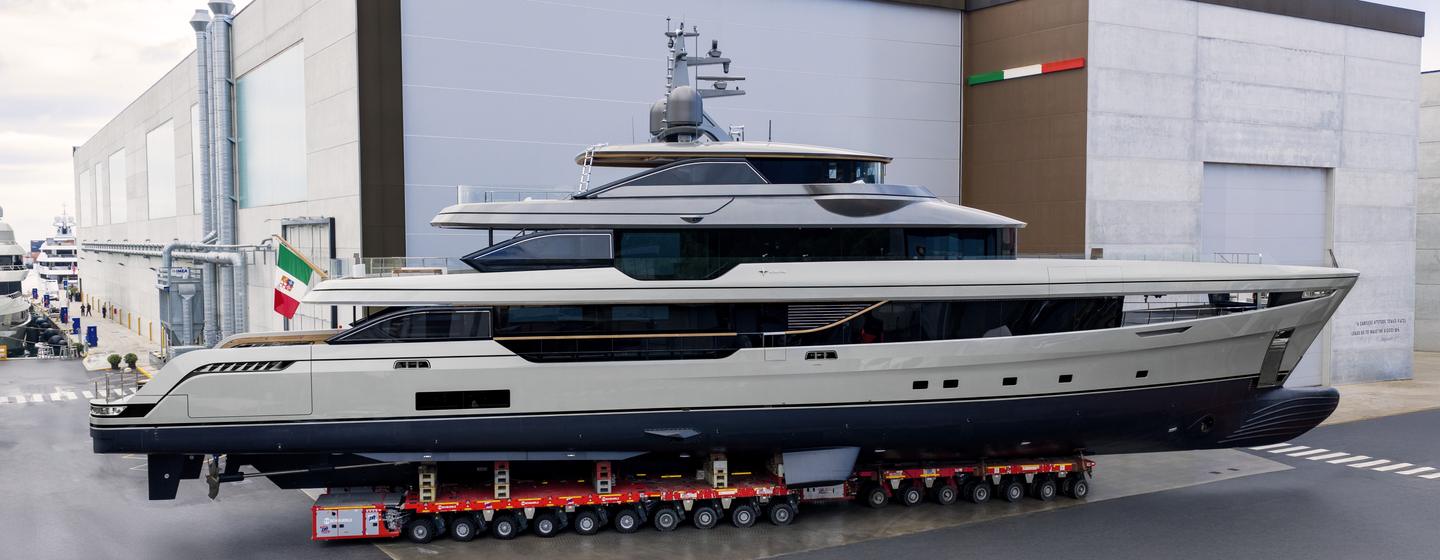 First Admiral Panorama 50 superyacht being rolled out to launch