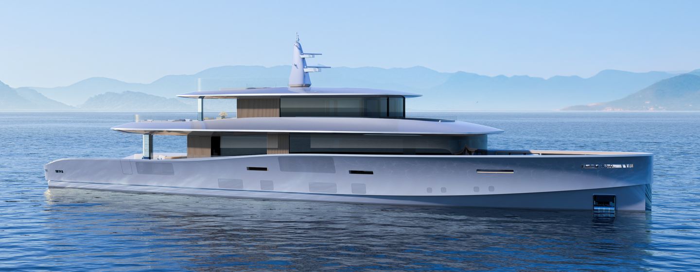 Rendering of Benetti B.Neos motor yacht