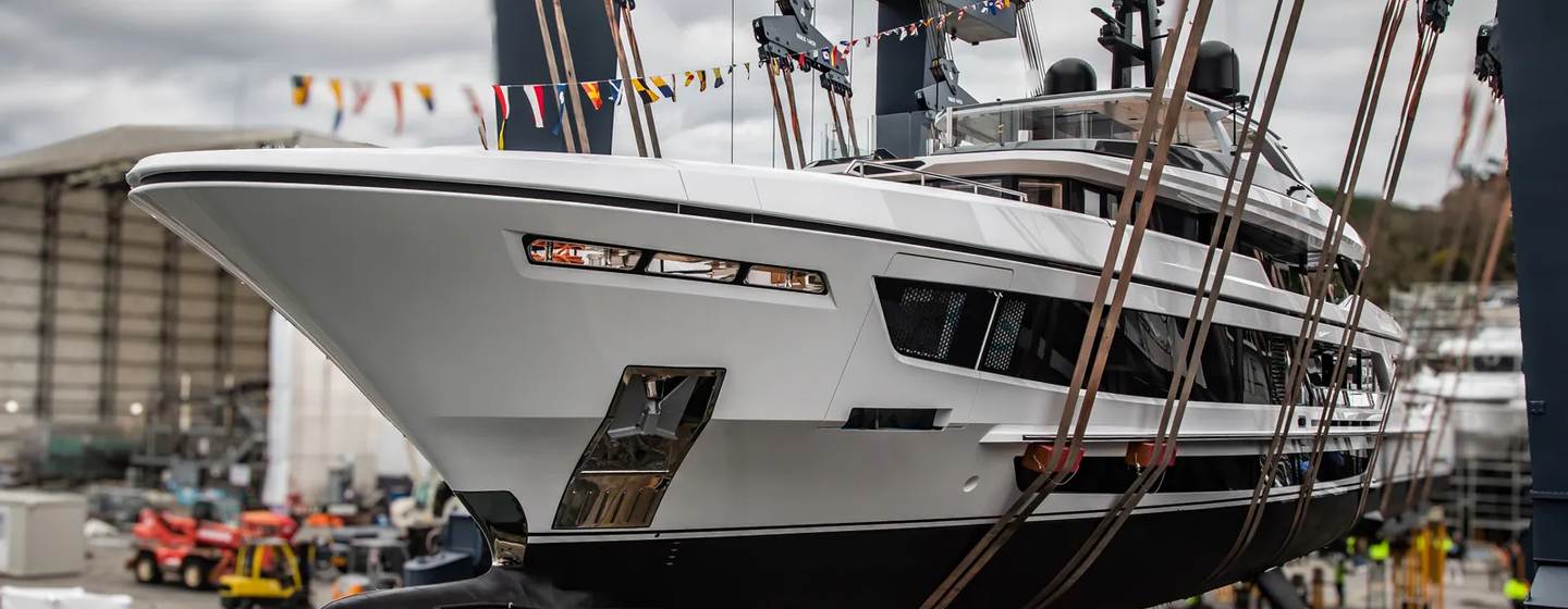 Superyacht Marsa Luna at launch