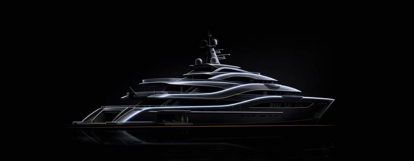 Sketch of lurssen superyacht project elusive 