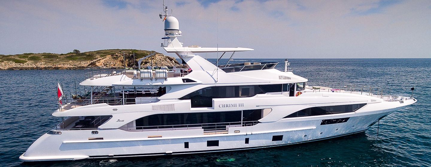 Superyacht Chrimi II at anchor 