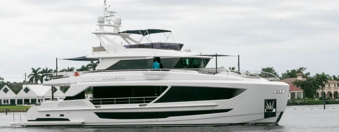 Motor Yacht One More Time moored 