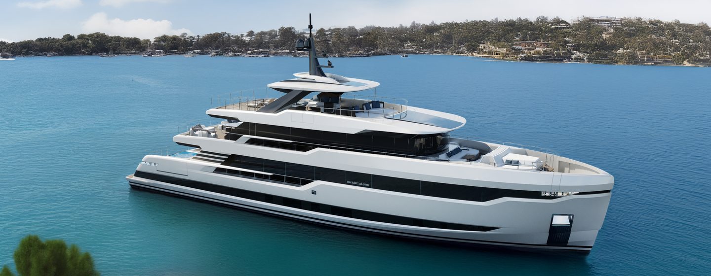 Rendering of Cantieri di Pisa Custom 40 superyacht 