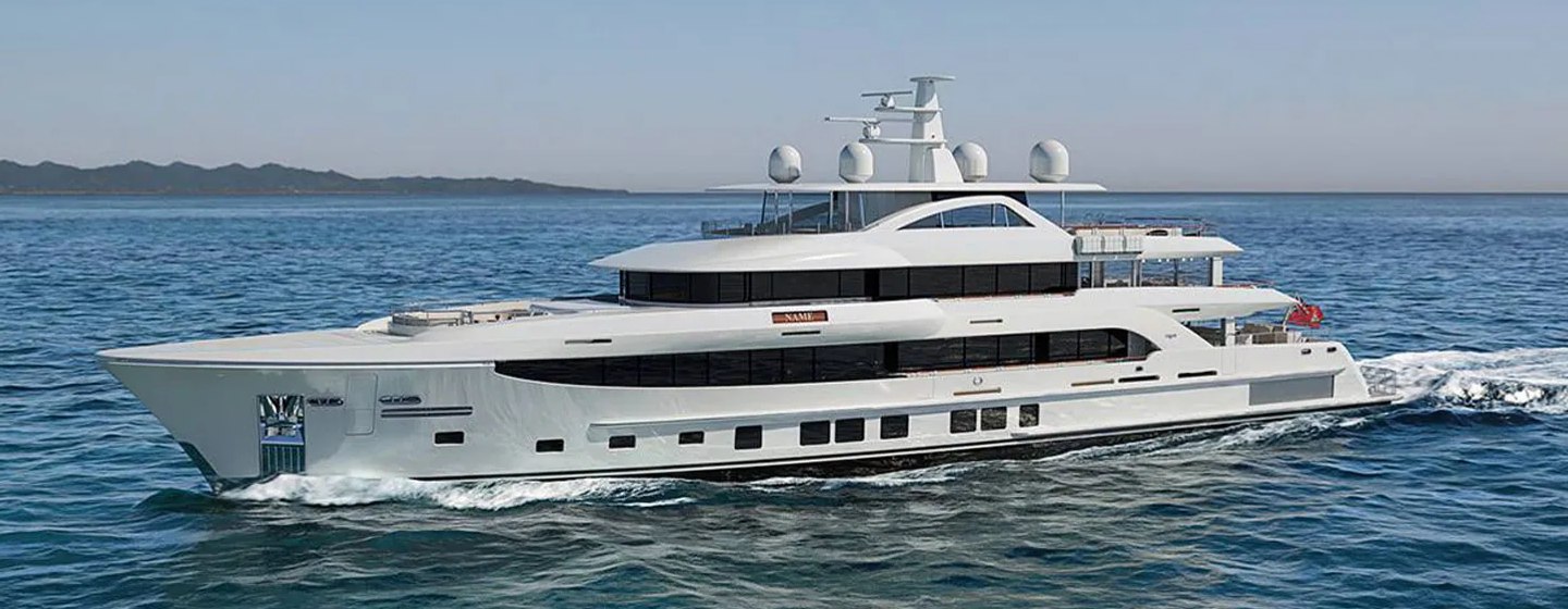 Superyacht Ingot under way 