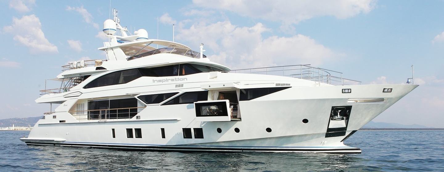 Superyacht Inspiration at anchor 
