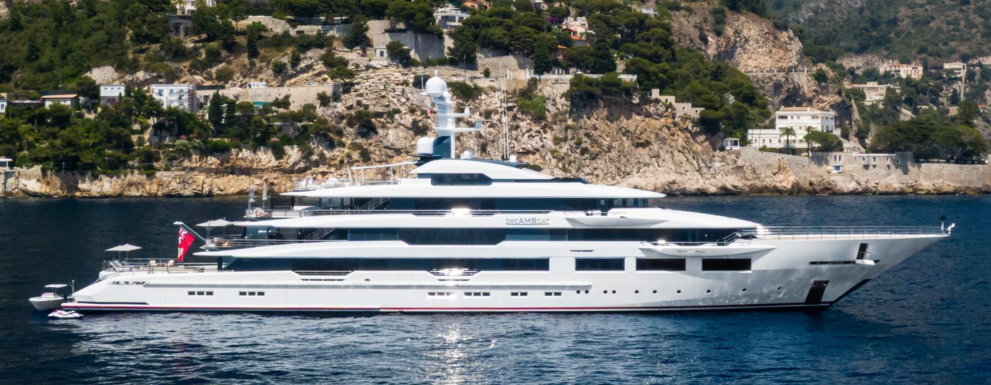 Oceanco DreAMBoat superyacht underway side view 