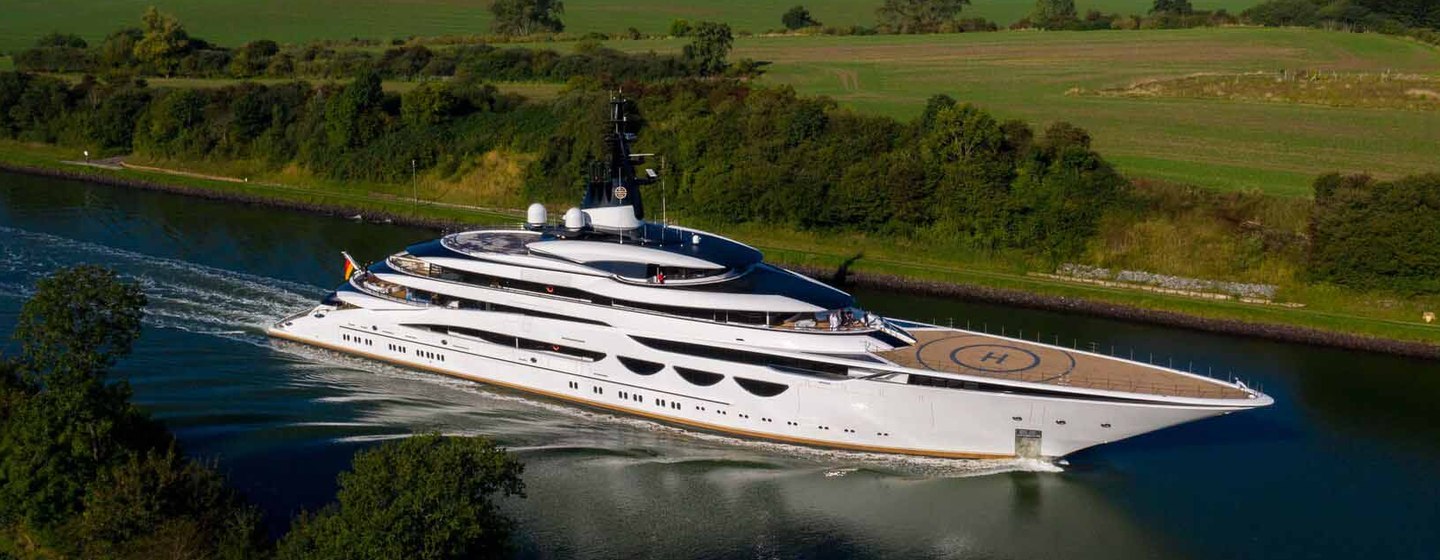 Superyacht AHPO on water