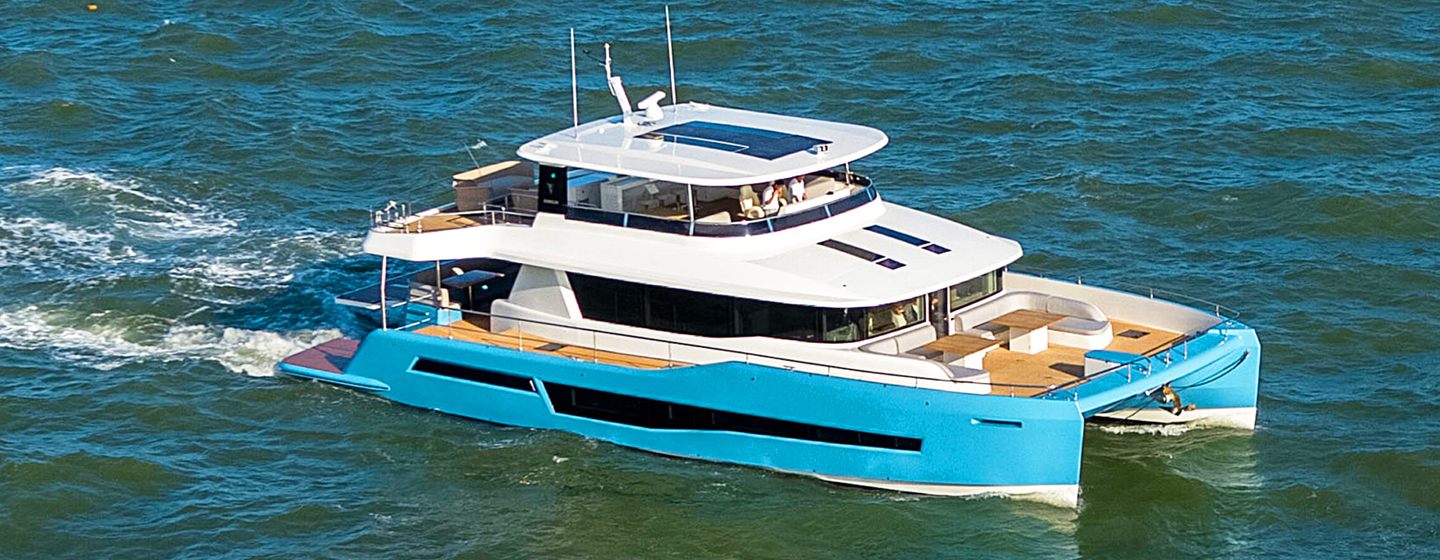 GranOcean W-72 Open Catamaran under way 