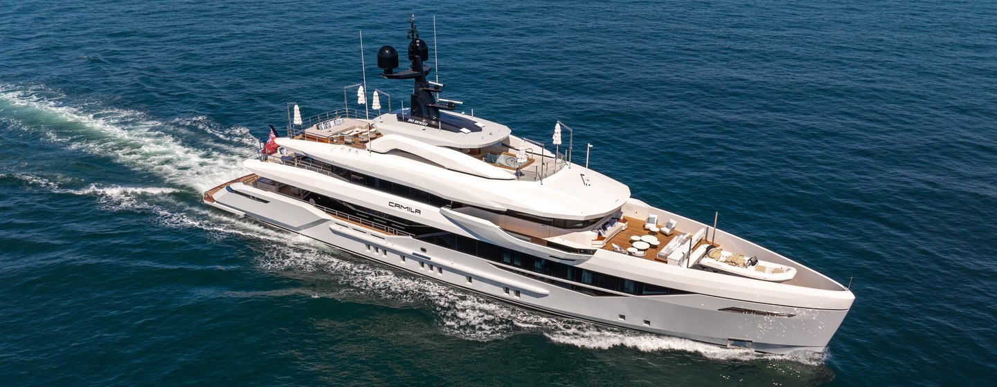 Superyacht Camilla under way 