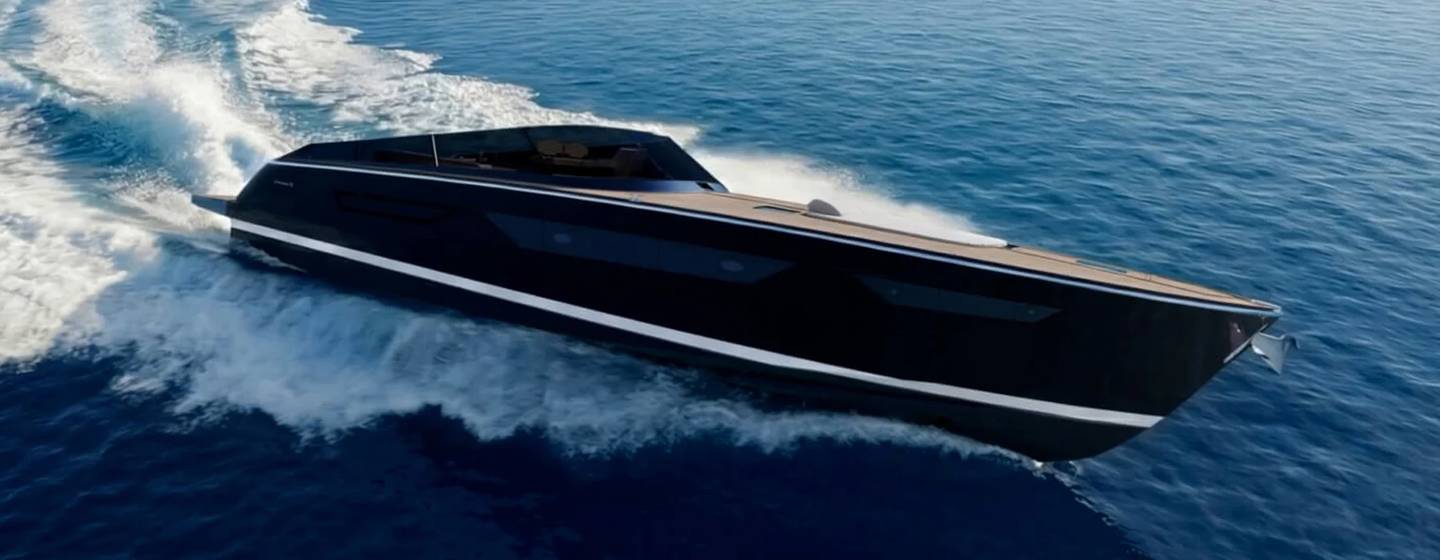 Rendering of Itama 70 boat under way 