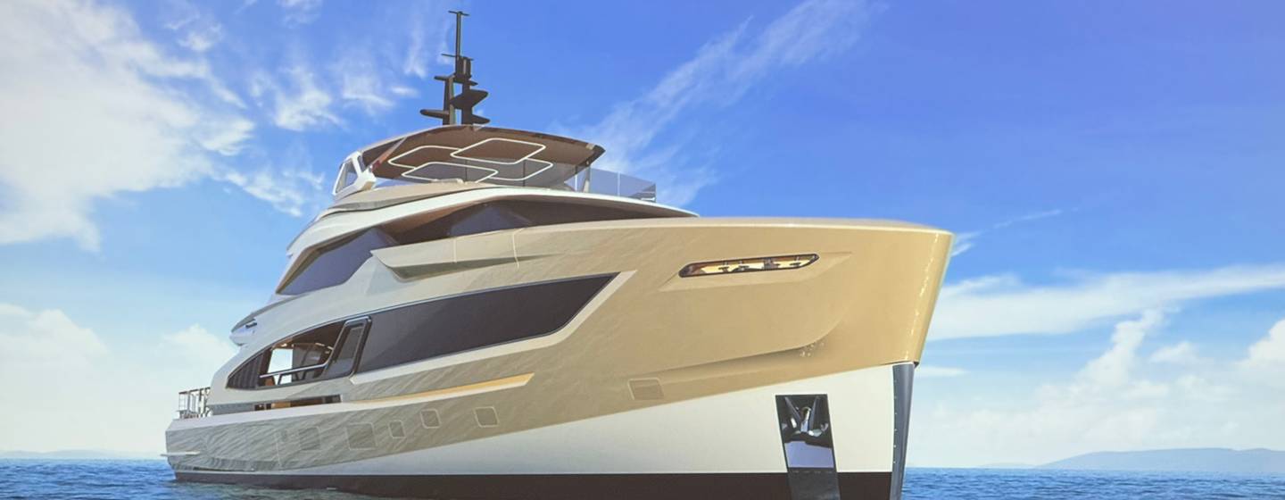 Sunseeker 40M Superyacht at anchor