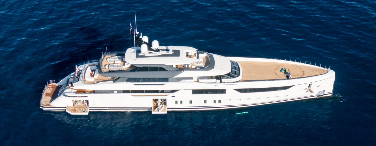 Superyacht Malia at anchor 