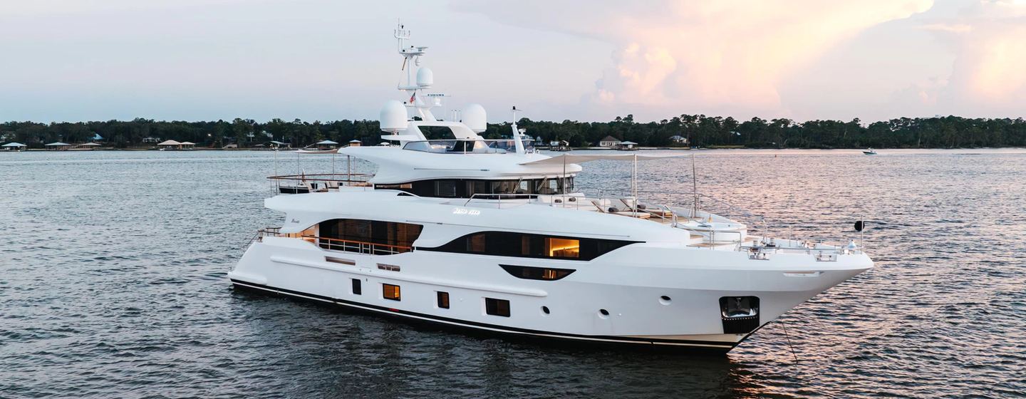 Superyacht Bella Vita at anchor 