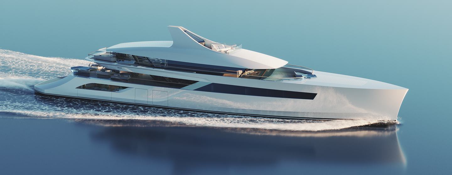 A render of 75m Feadship superyacht Concept C