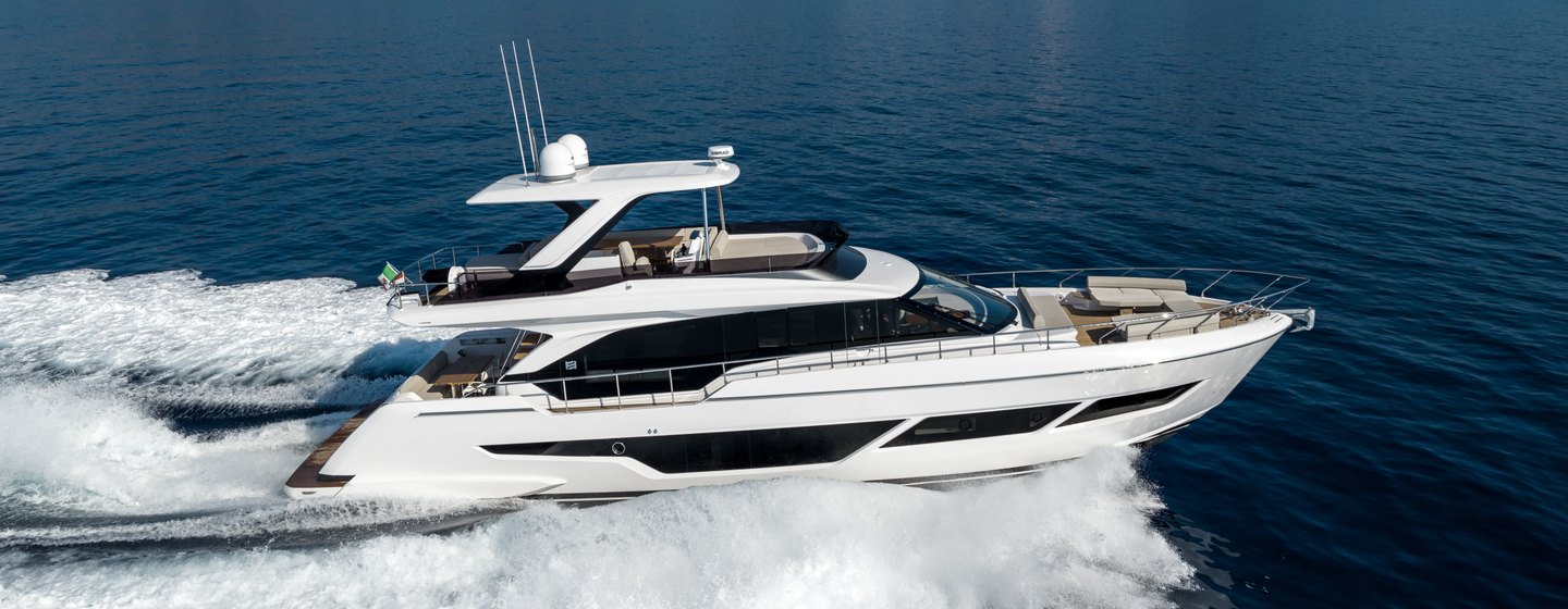 Ferretti Yachts Officially Launches All-New Ferretti 670 Flybridge Boat photo 1