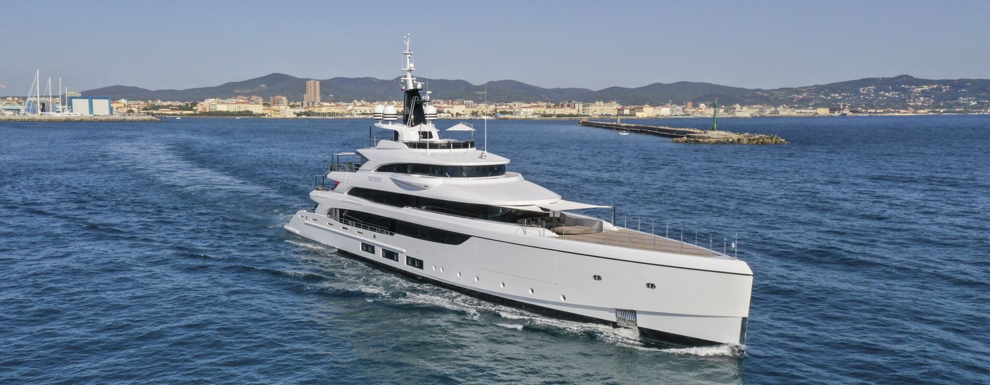 Benetti superyacht TRIUMPH on the water