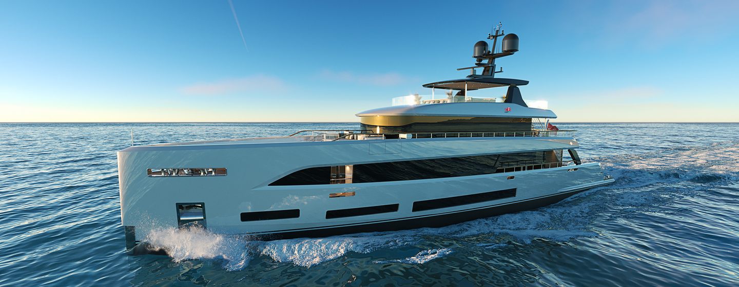  Sirena 42M Superyacht under way 