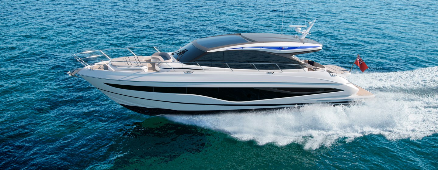 Princess V65 motor yacht under way 