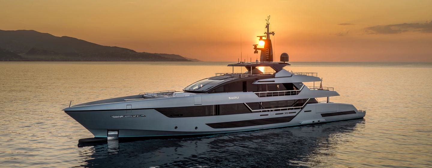 Motor Yacht Sairu at anchor 
