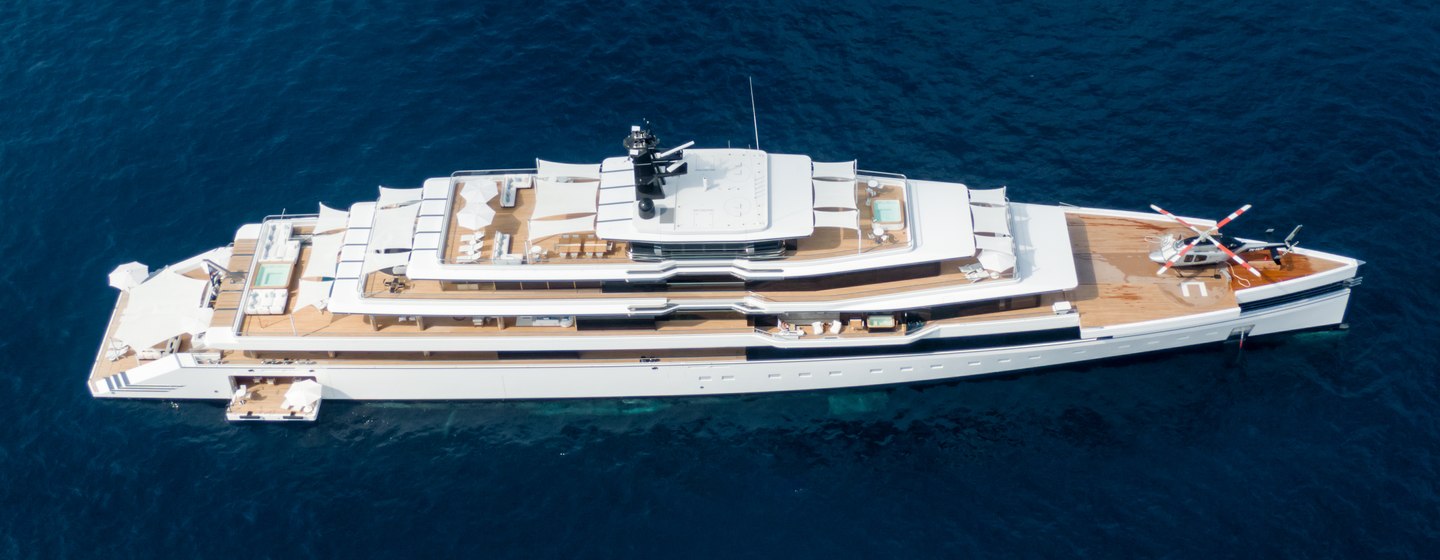 Aerial view of ULYSSES by Feadship