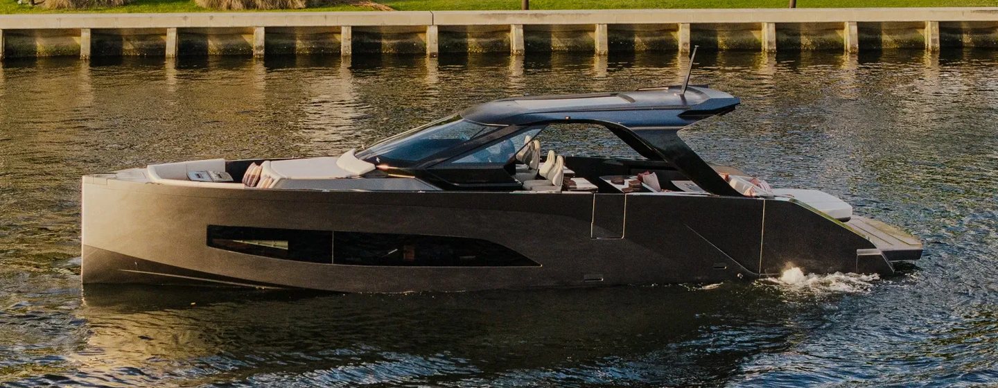 Manari 52 boat at anchor 