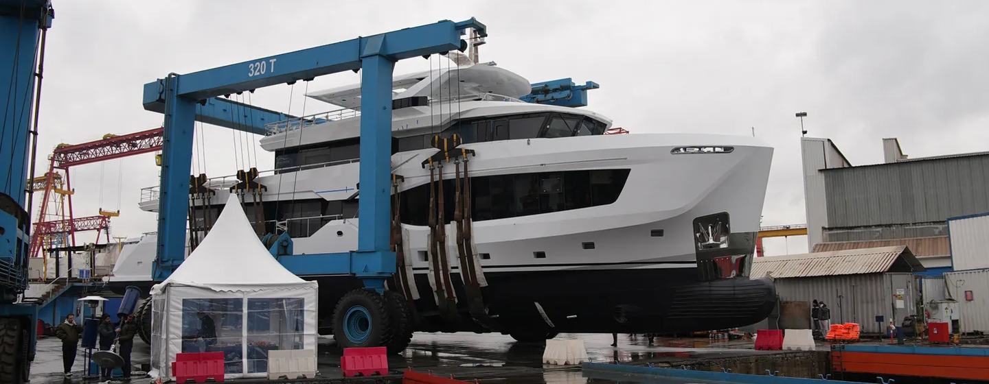 Motor yacht Orpheus at launch