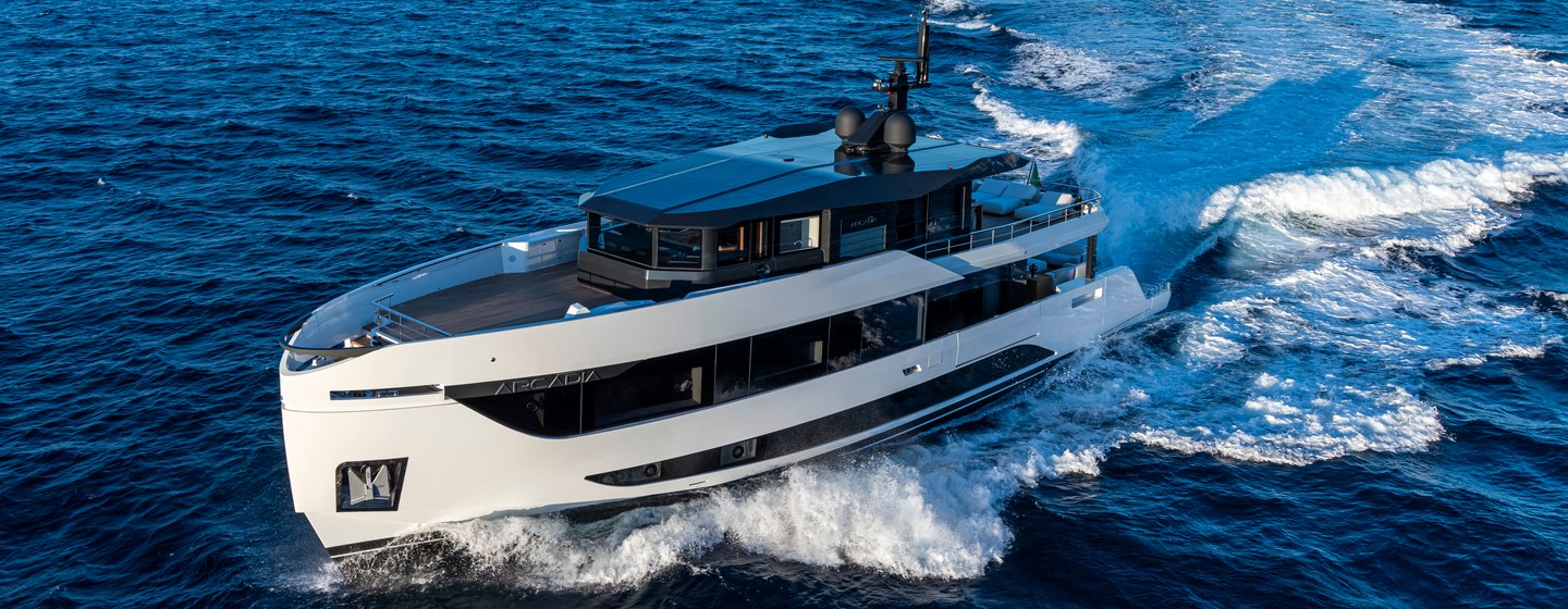 Fourth 29m Arcadia A96 Yacht under way