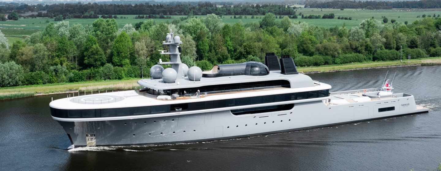 Lurssen superyacht Nausicaä underway side view 