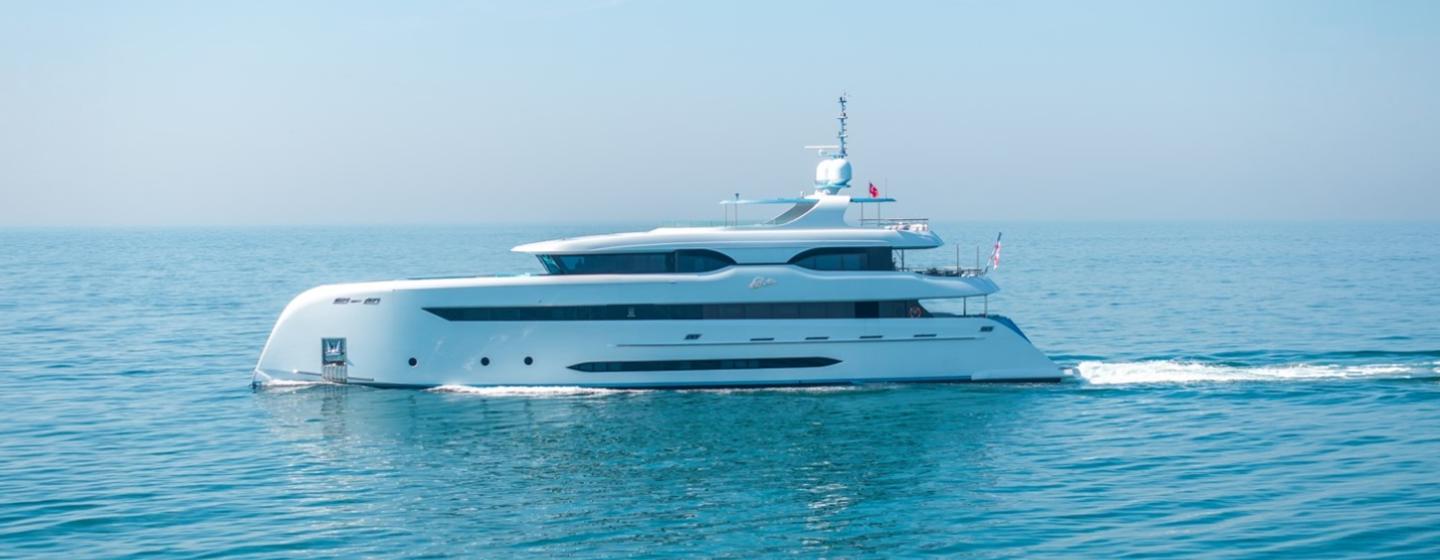 Bilgin superyacht Elada underway side view 
