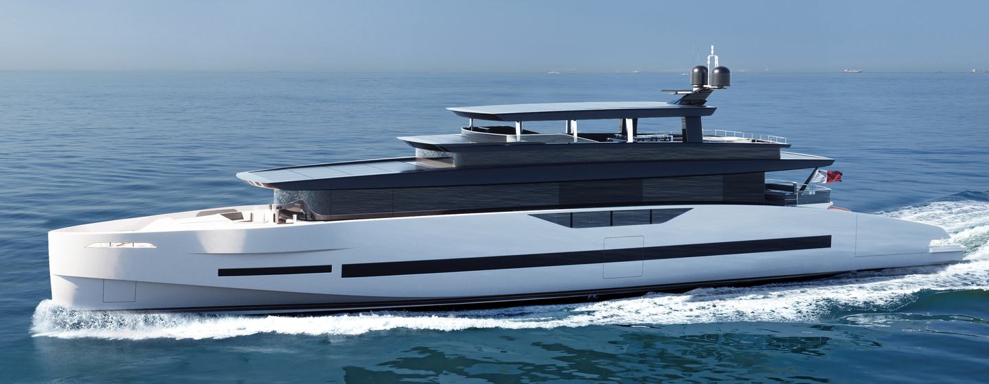 GX Superyachts GX42 RPH yacht underway side view 