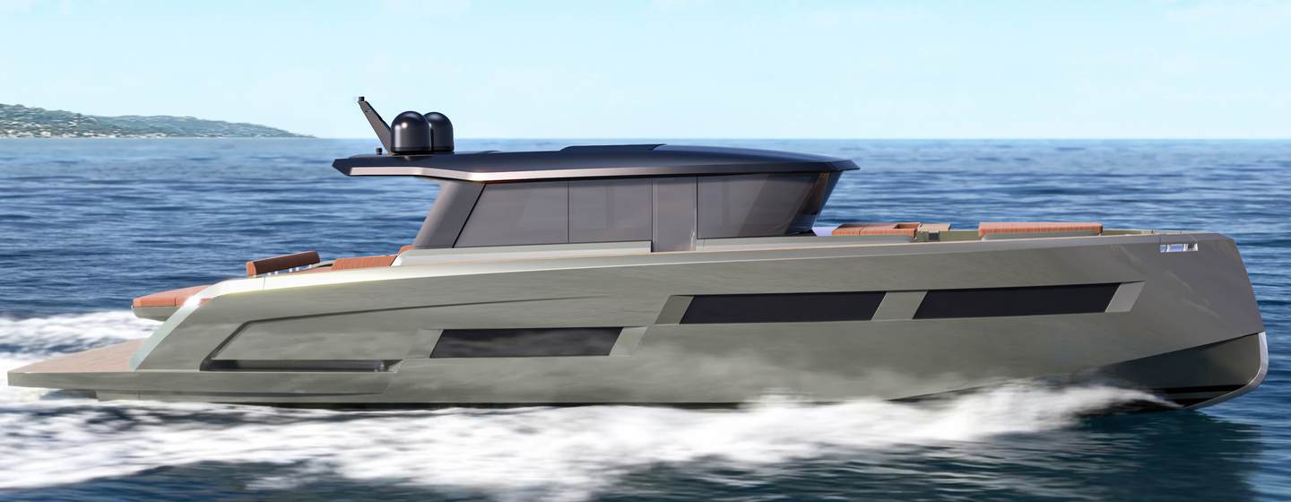 Pardo GT65 motor yacht underway side view 