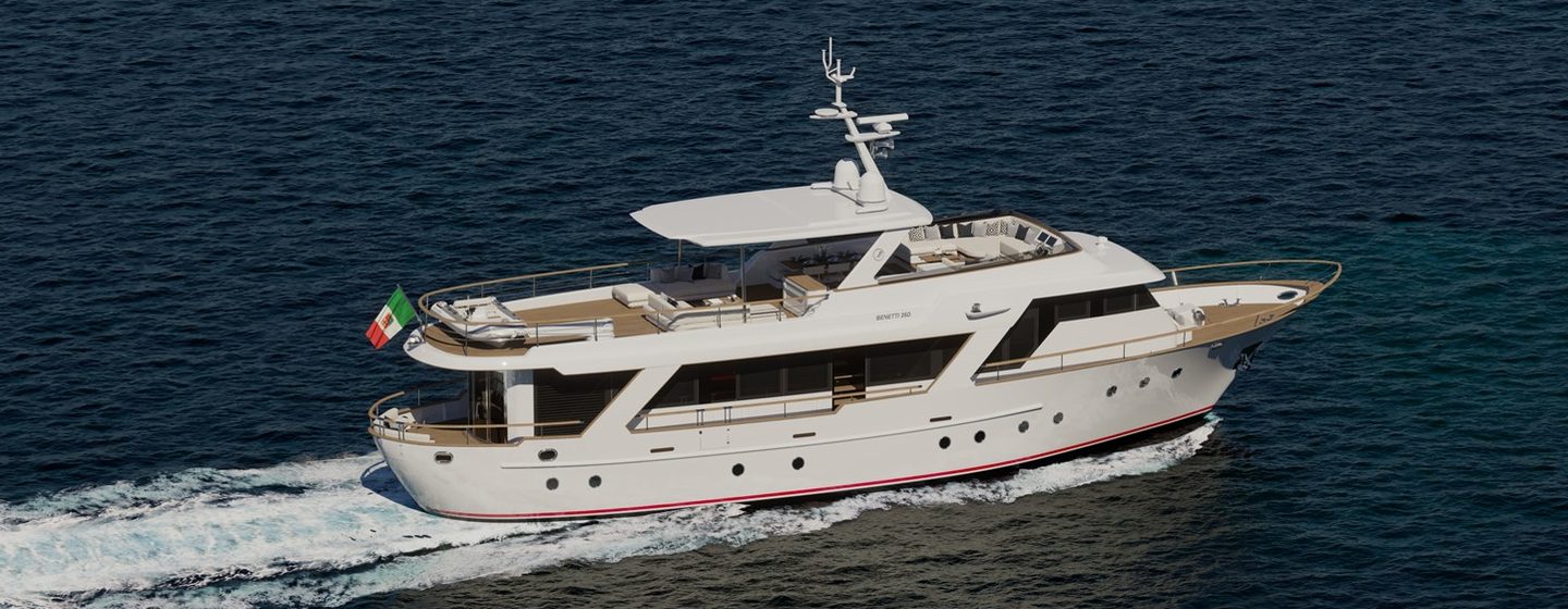 superyacht AF underway at speed