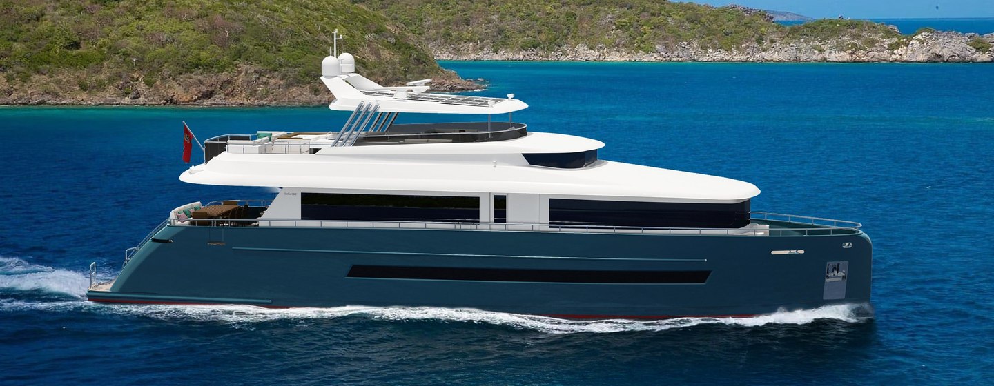 Rendering of StellarONE ST88 motor yacht under way