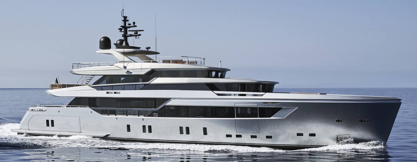 Sanlorenzo superyacht Phoenician underway side view 