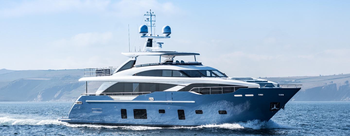 Princess motor yacht Adromelia underway side view 