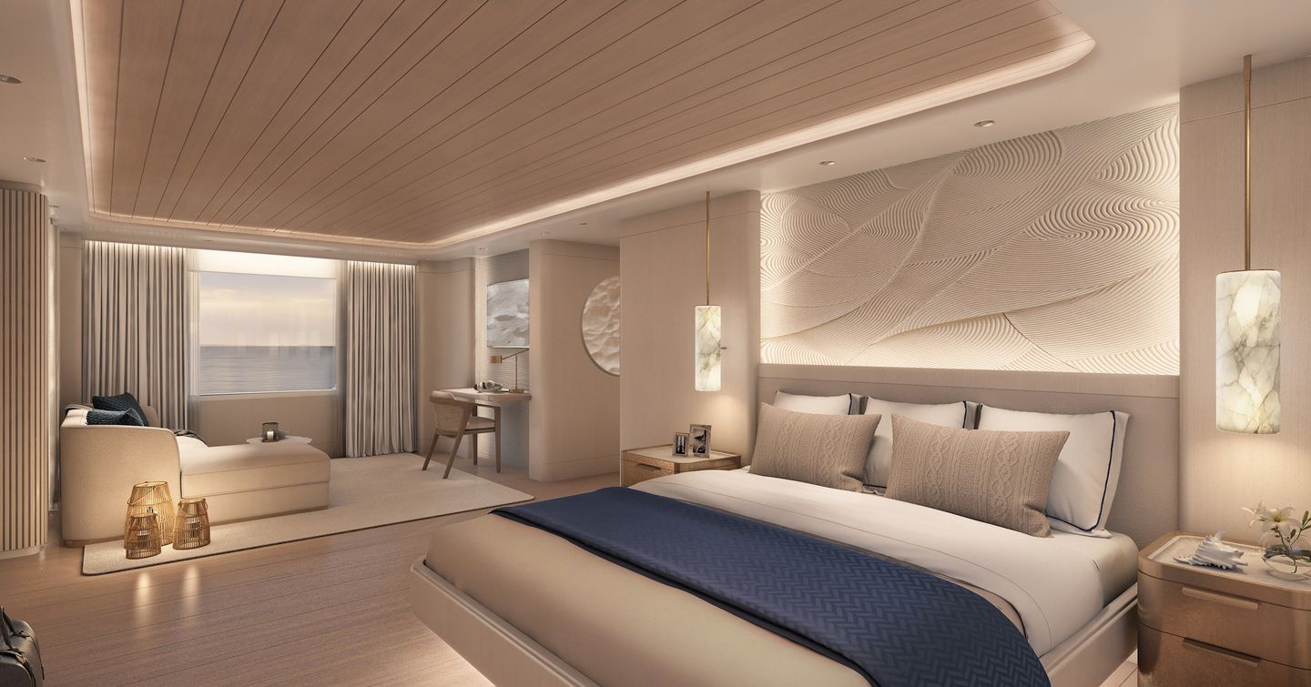 Rendering of Amels 6007 owner's suite