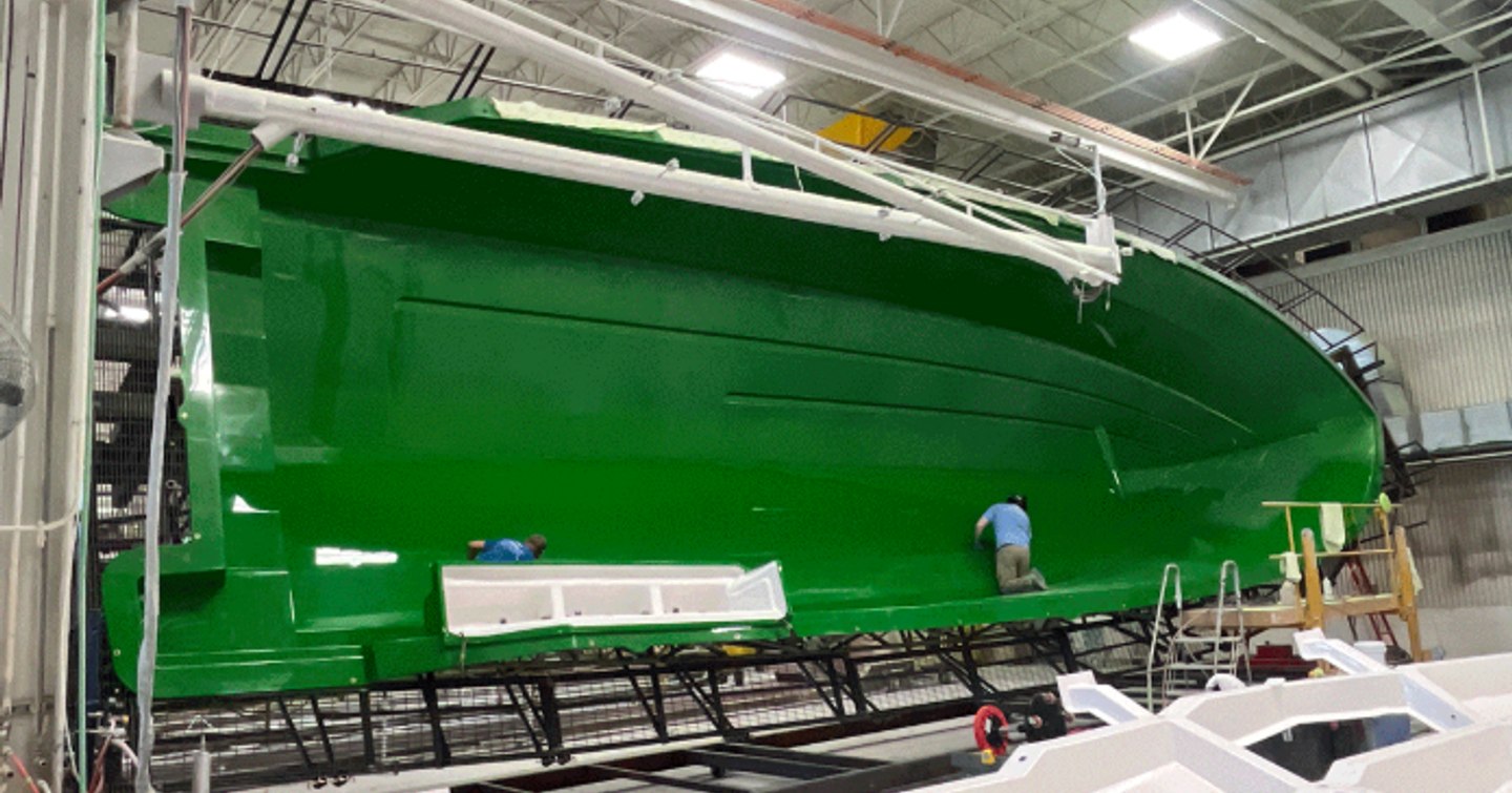 Tiara Yachts 56 LS under construction