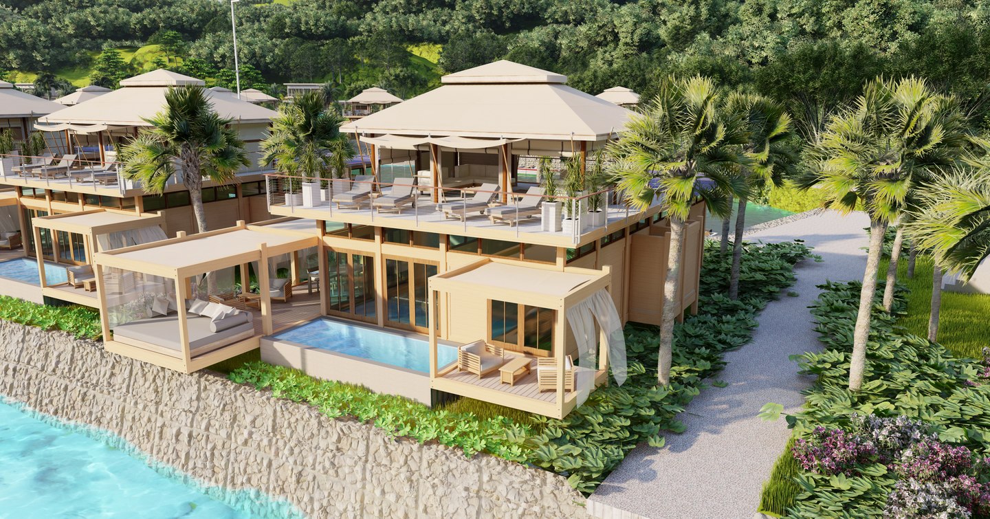 Rendering of a Silent Resorts residence at the new Fiji marina