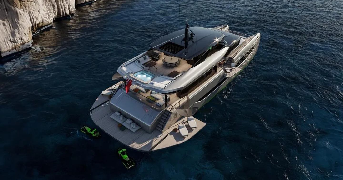 Sunreef Ultima 111  catamaran at anchor 